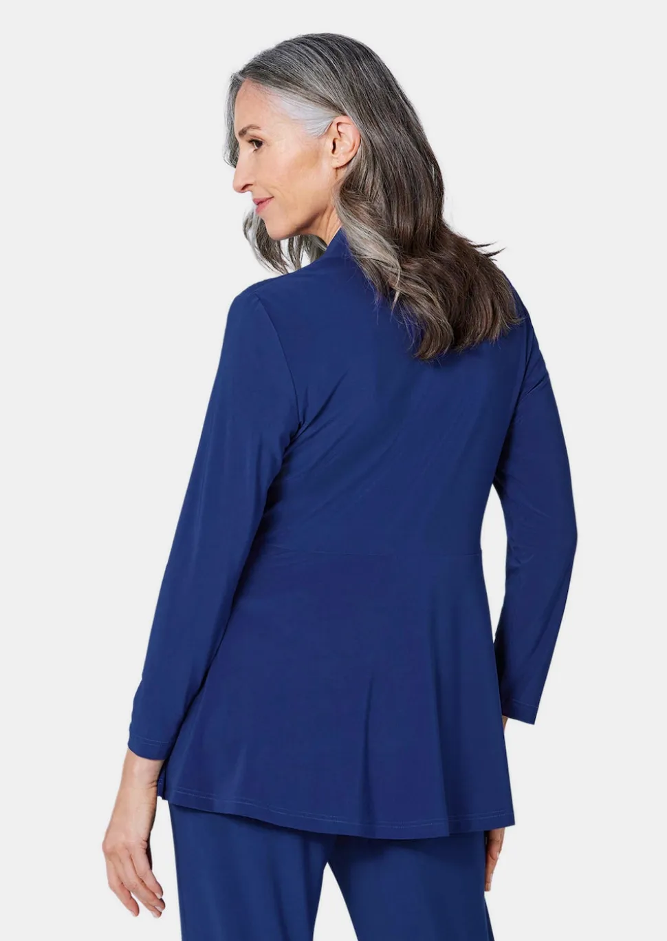 Weich fallende Jersey-Longjacke