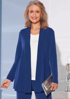 Weich fallende Jersey-Longjacke