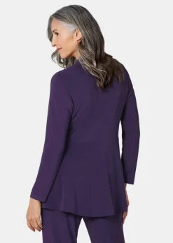 Weich fallende Jersey-Longjacke