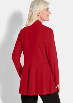 Weich fallende Jersey-Longjacke