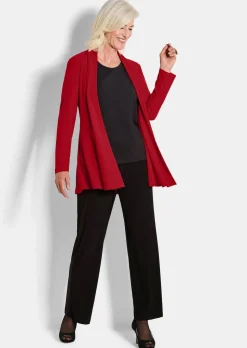 Weich fallende Jersey-Longjacke
