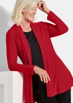 Weich fallende Jersey-Longjacke