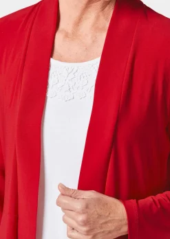 Weich fallende Jersey-Longjacke