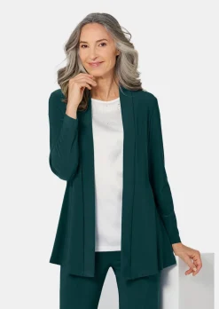 Weich fallende Jersey-Longjacke