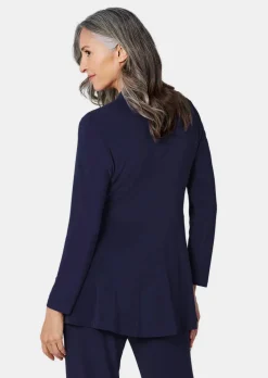 Weich fallende Jersey-Longjacke