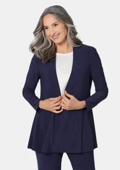 Weich fallende Jersey-Longjacke