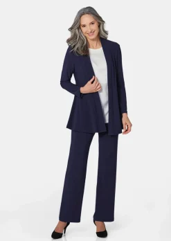 Weich fallende Jersey-Longjacke