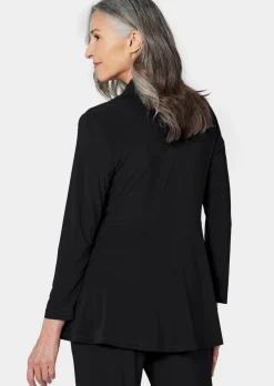 Weich fallende Jersey-Longjacke