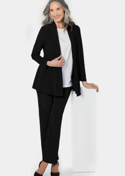 Weich fallende Jersey-Longjacke