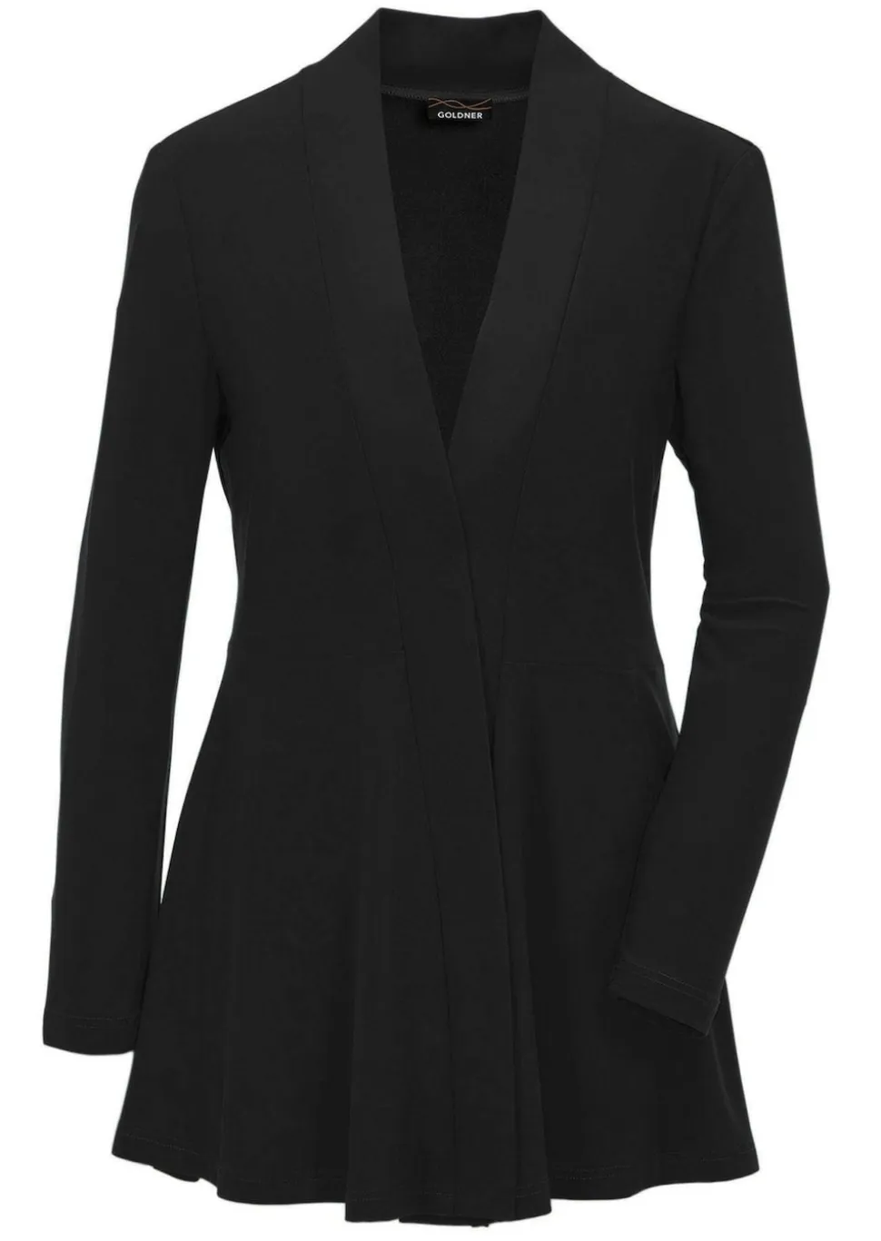 Weich fallende Jersey-Longjacke