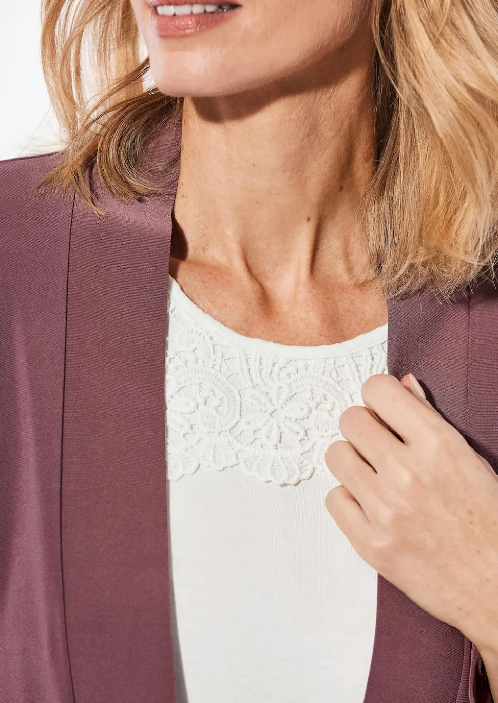 Weich fallende Jersey-Longjacke