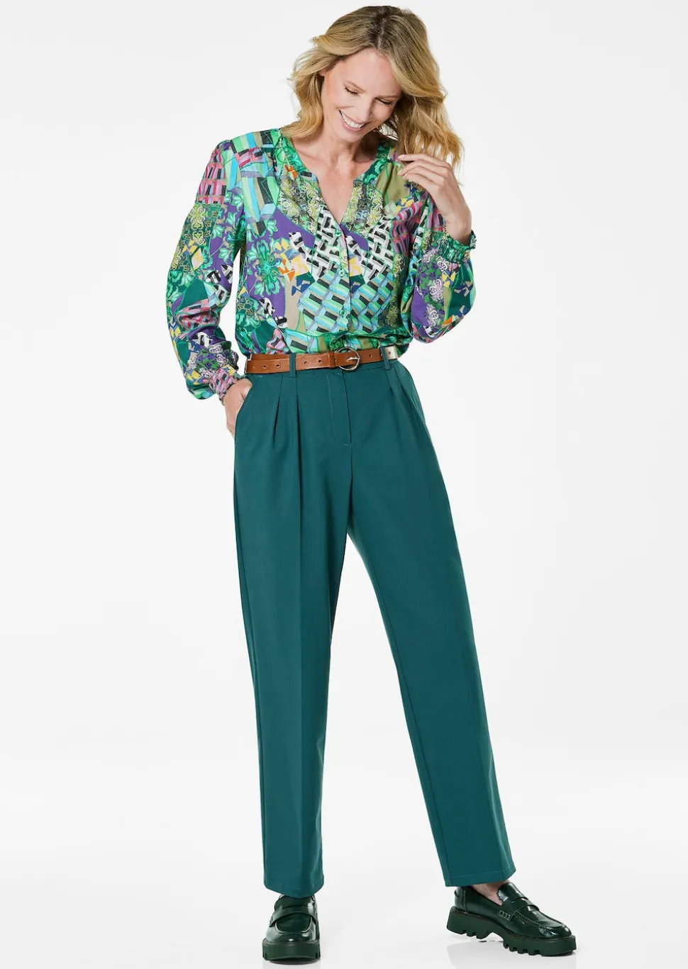 Weite Bundfaltenhose VERA
