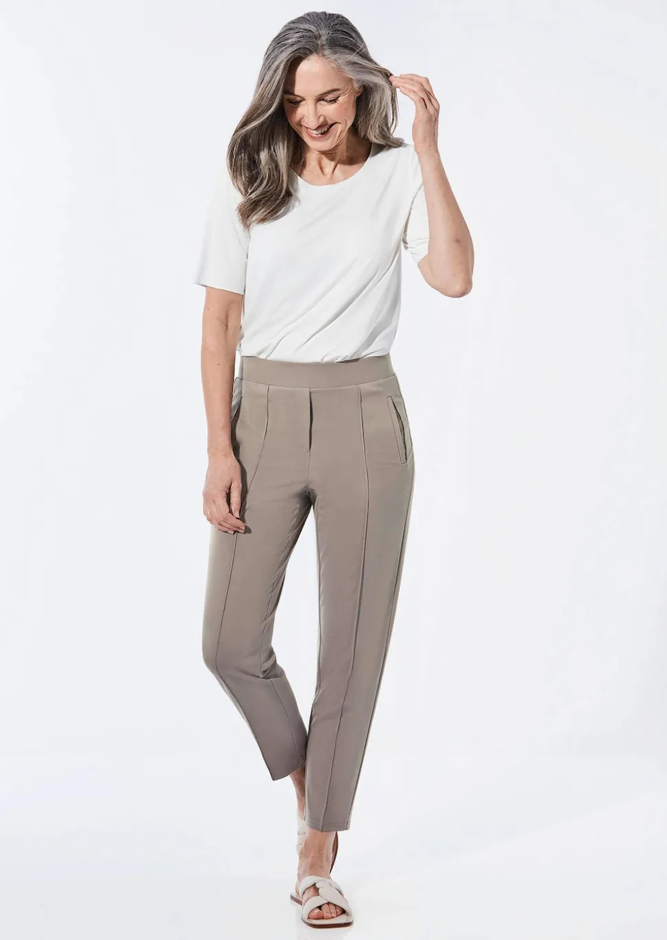 Weite Hose SARA aus Viskose-Jersey