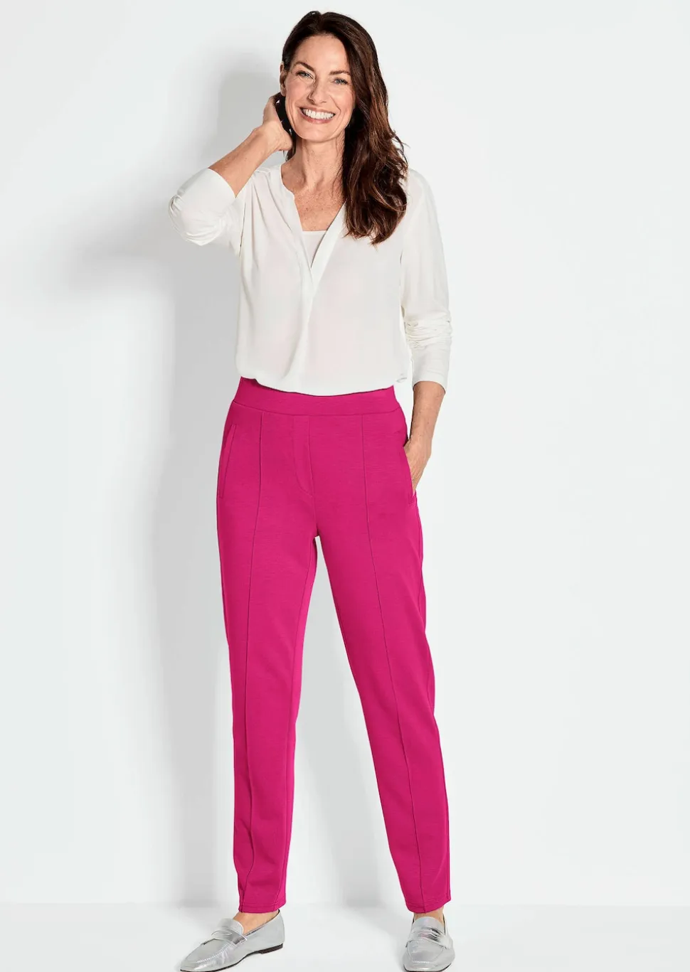 Weite Hose SARA aus Viskose-Jersey