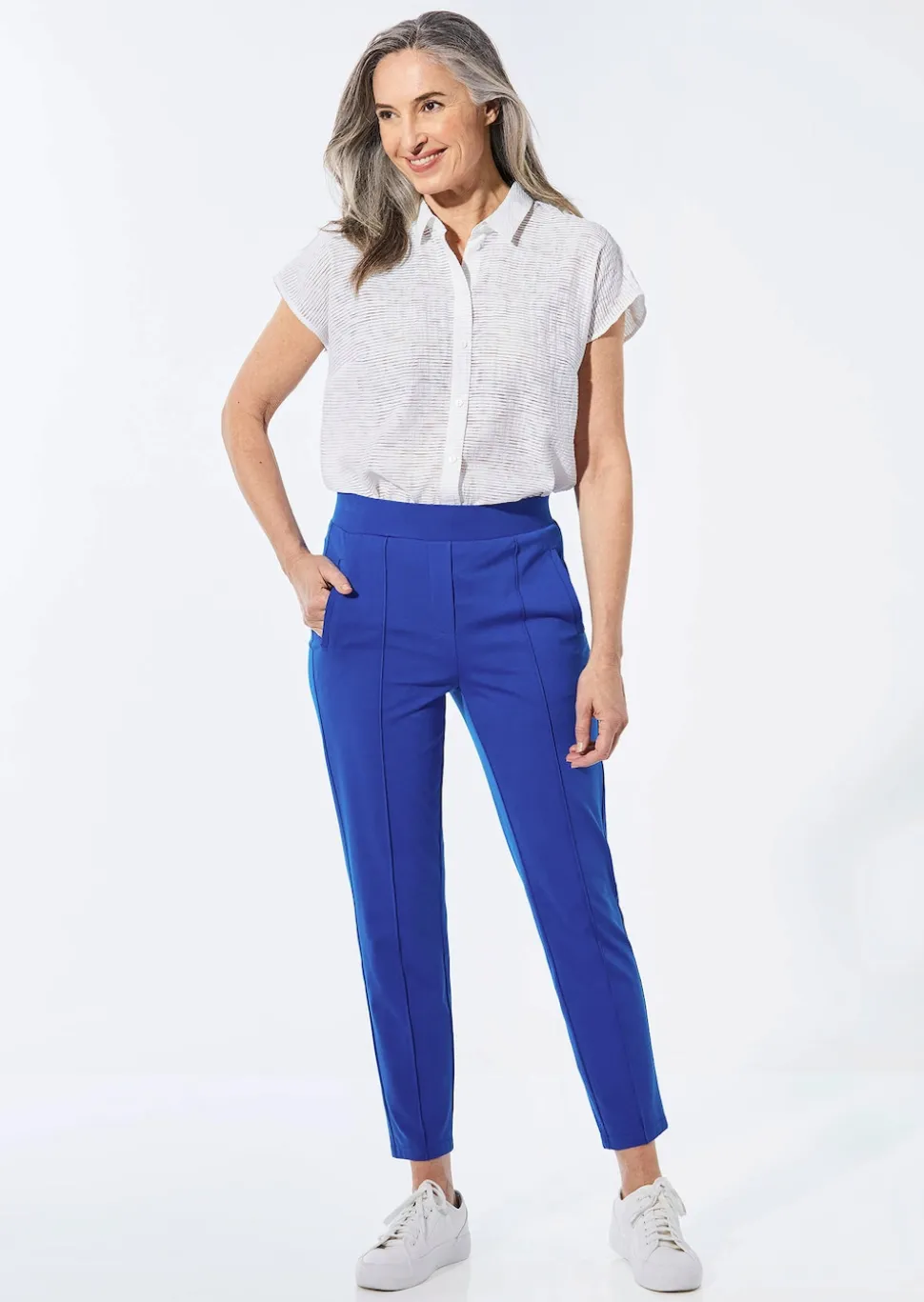 Weite Hose SARA aus Viskose-Jersey