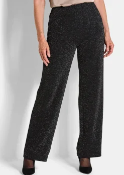 Weite Hose VERA aus glänzendem Jersey