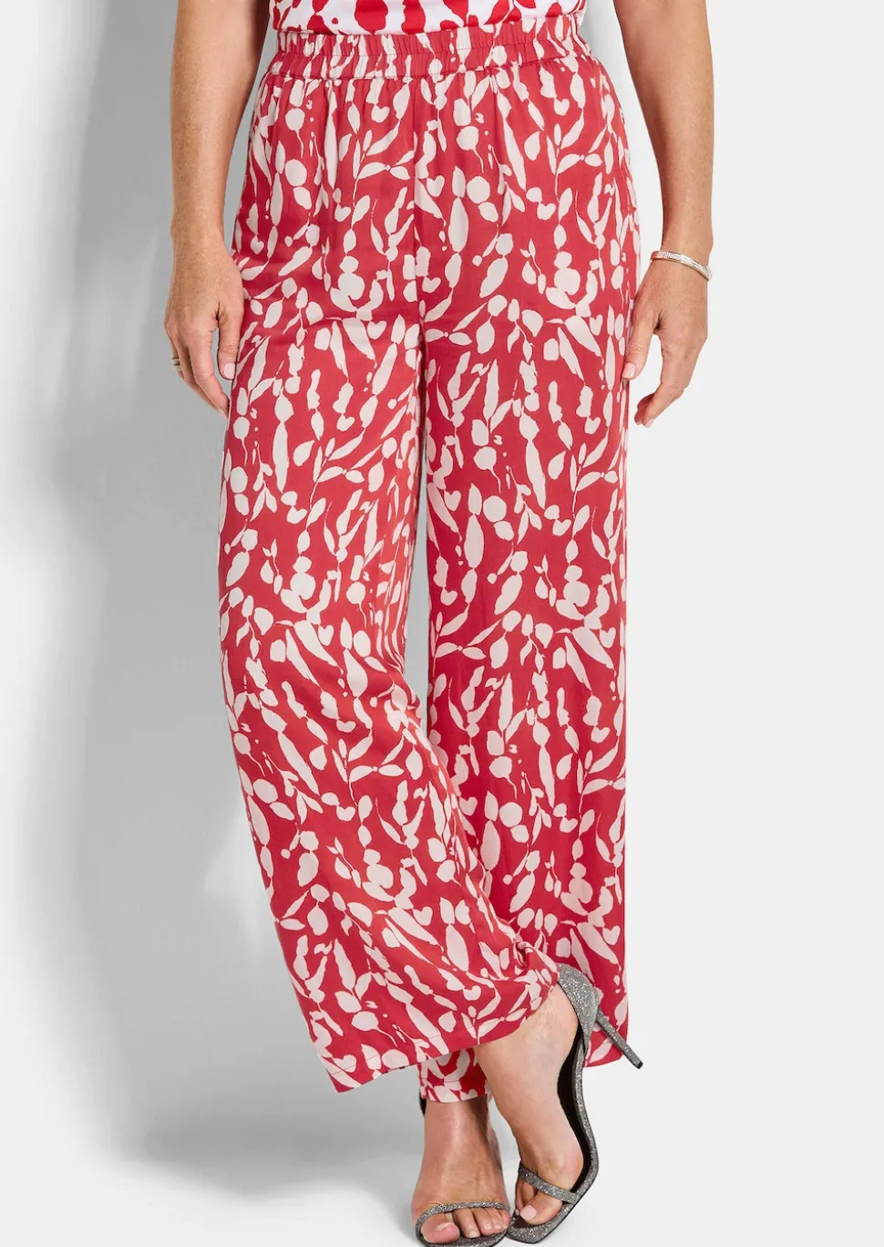 Weite Hose VERA aus Viskose-Satin