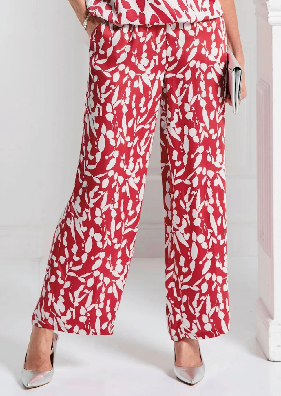 Weite Hose VERA aus Viskose-Satin