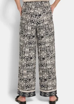 Weite Hose VERA aus Viskose-Satin