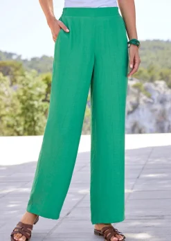 Weite Hose VERA mit leichtem Glanz