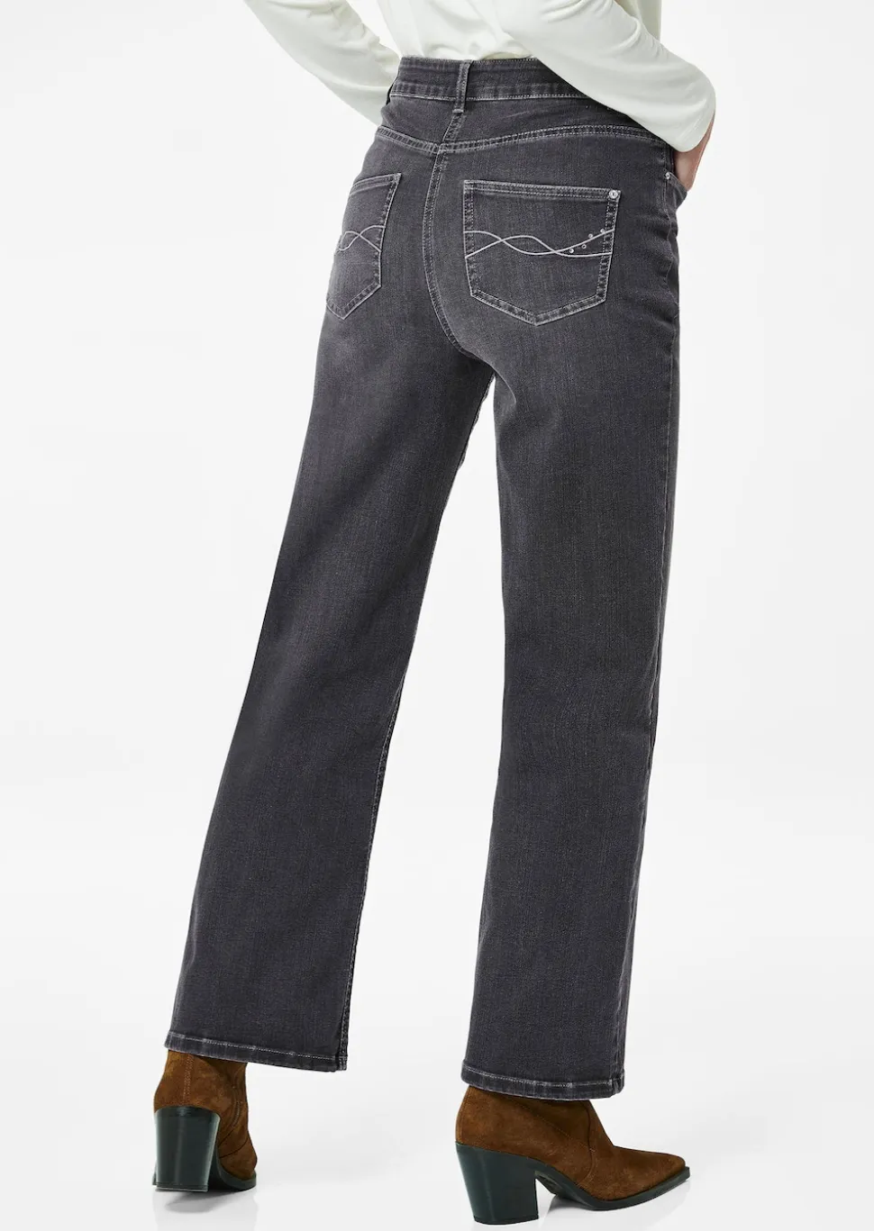 Weite Jeans VERA aus Stretch-Denim