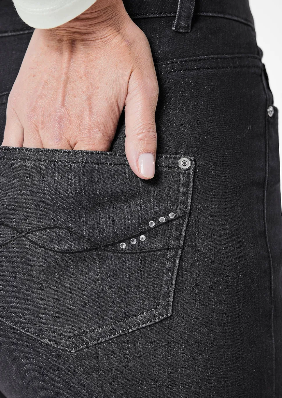 Weite Jeans VERA aus Stretch-Denim