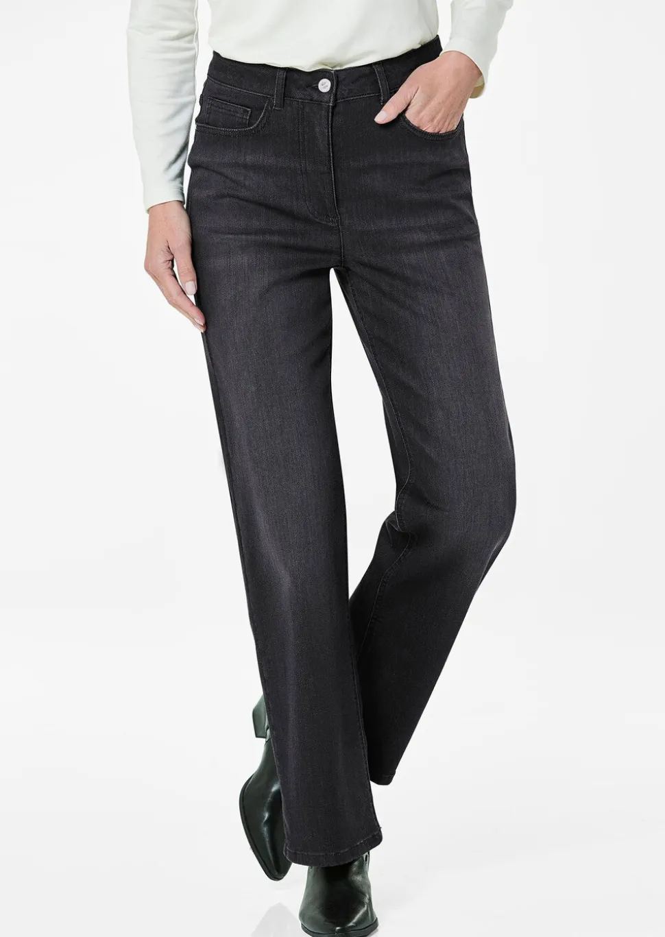 Weite Jeans VERA aus Stretch-Denim