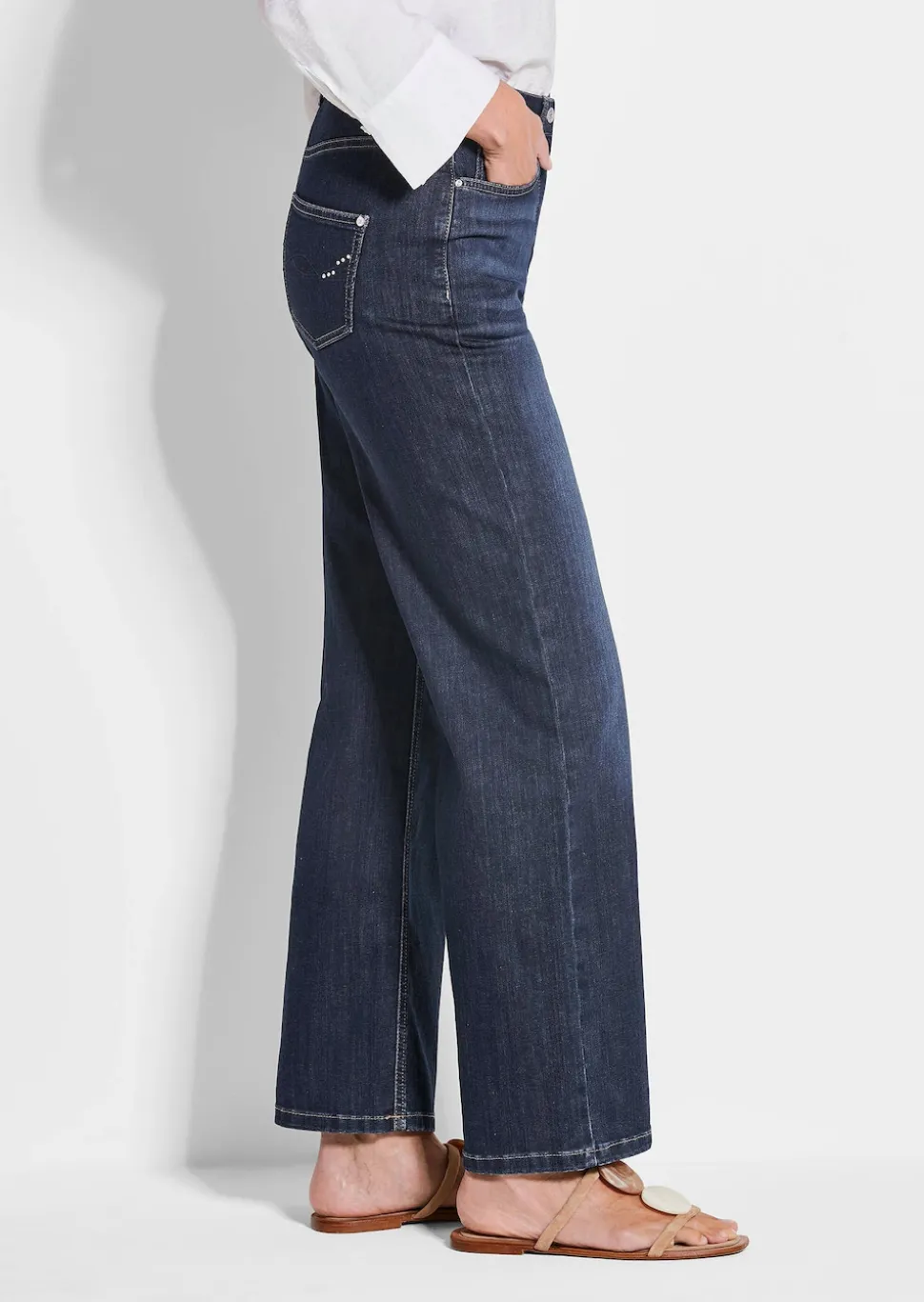 Weite Jeans VERA aus Stretch-Denim