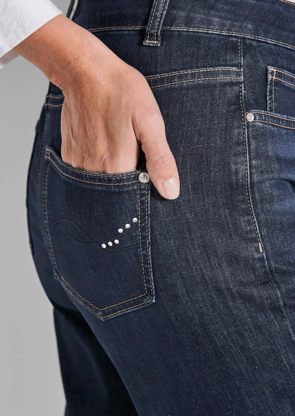 Weite Jeans VERA aus Stretch-Denim