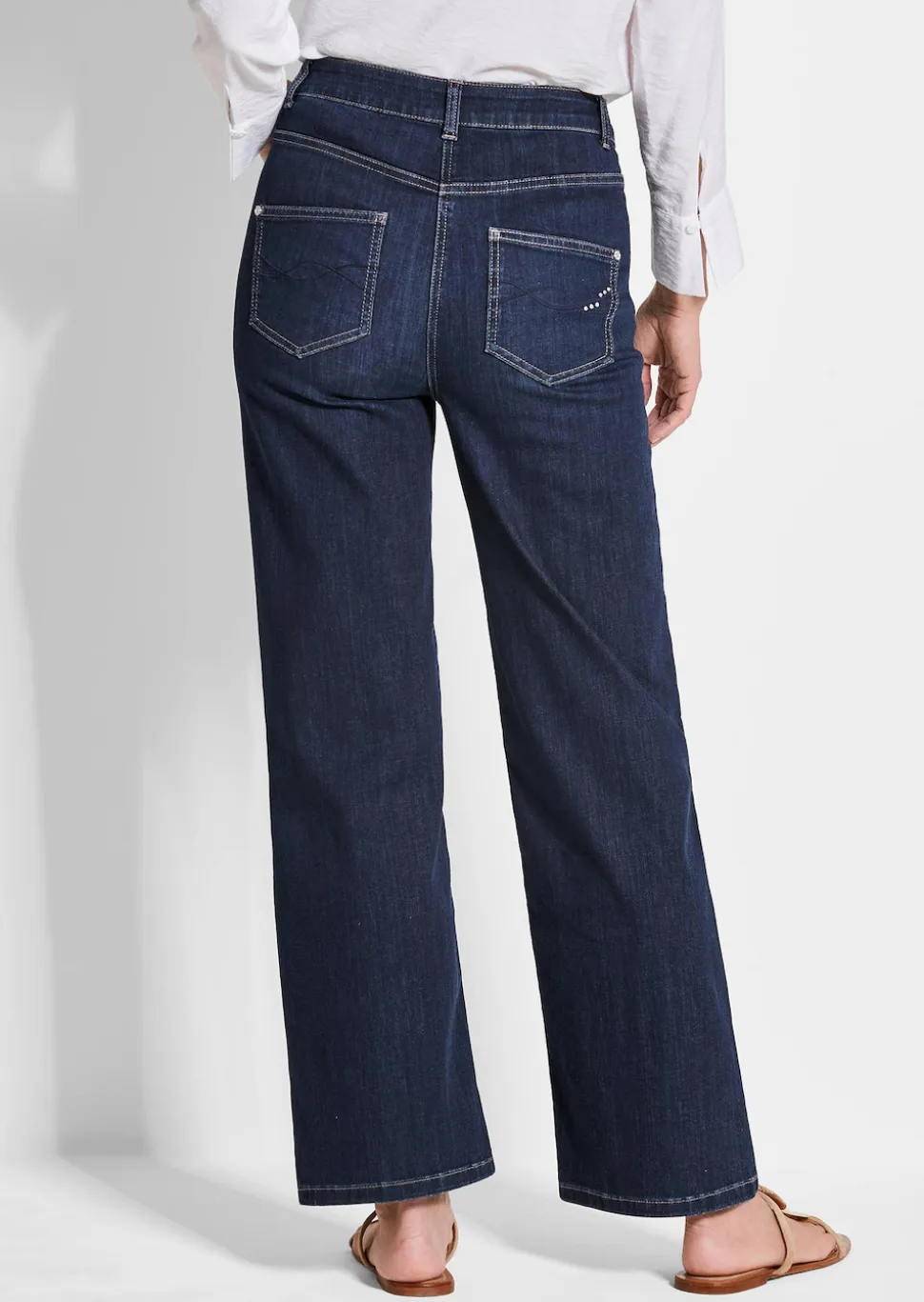 Weite Jeans VERA aus Stretch-Denim