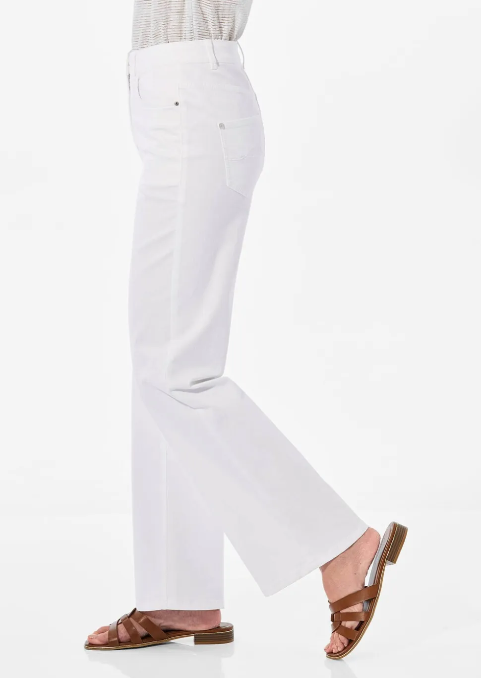 Weite Jeans VERA aus Stretch-Denim
