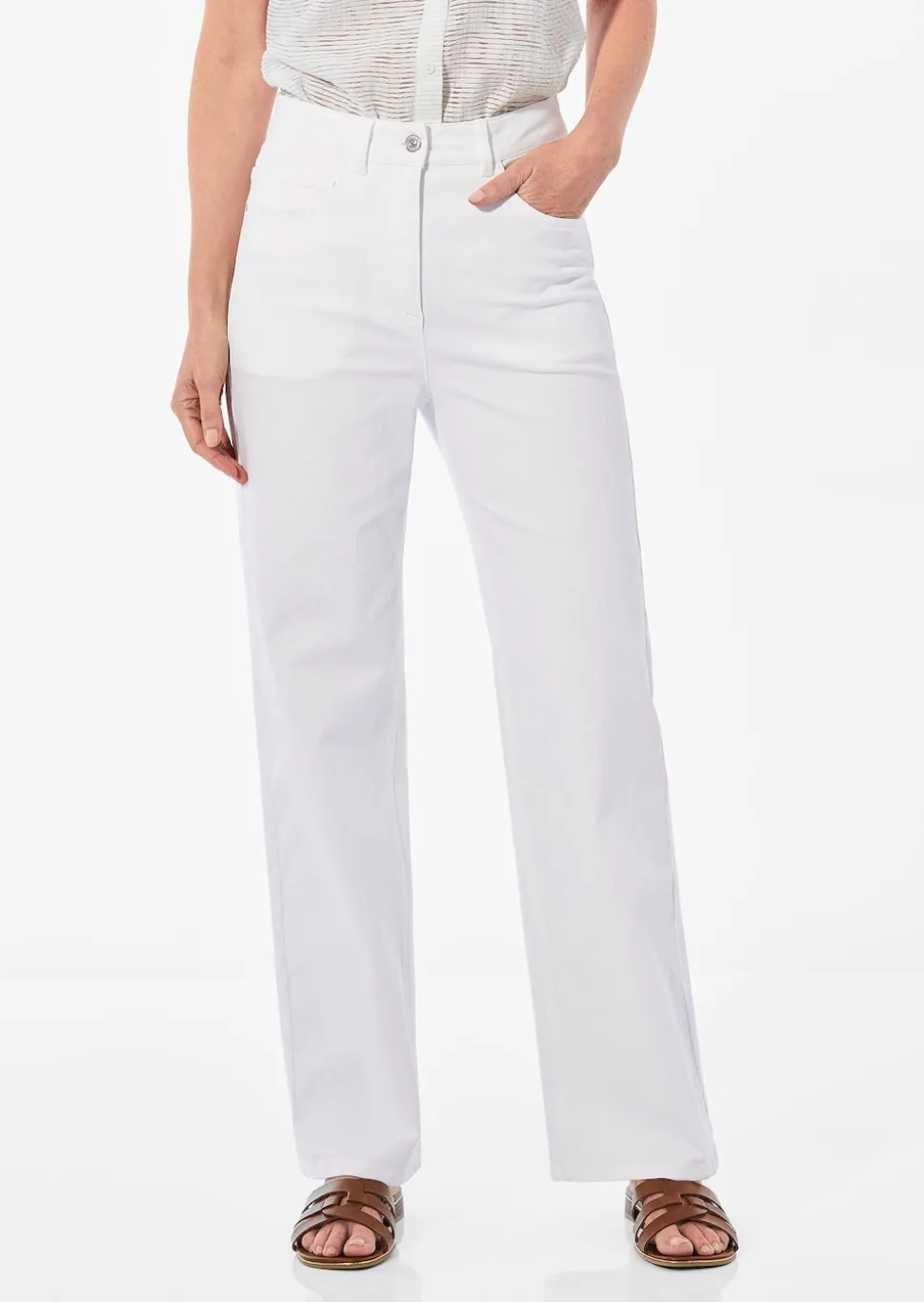 Weite Jeans VERA aus Stretch-Denim