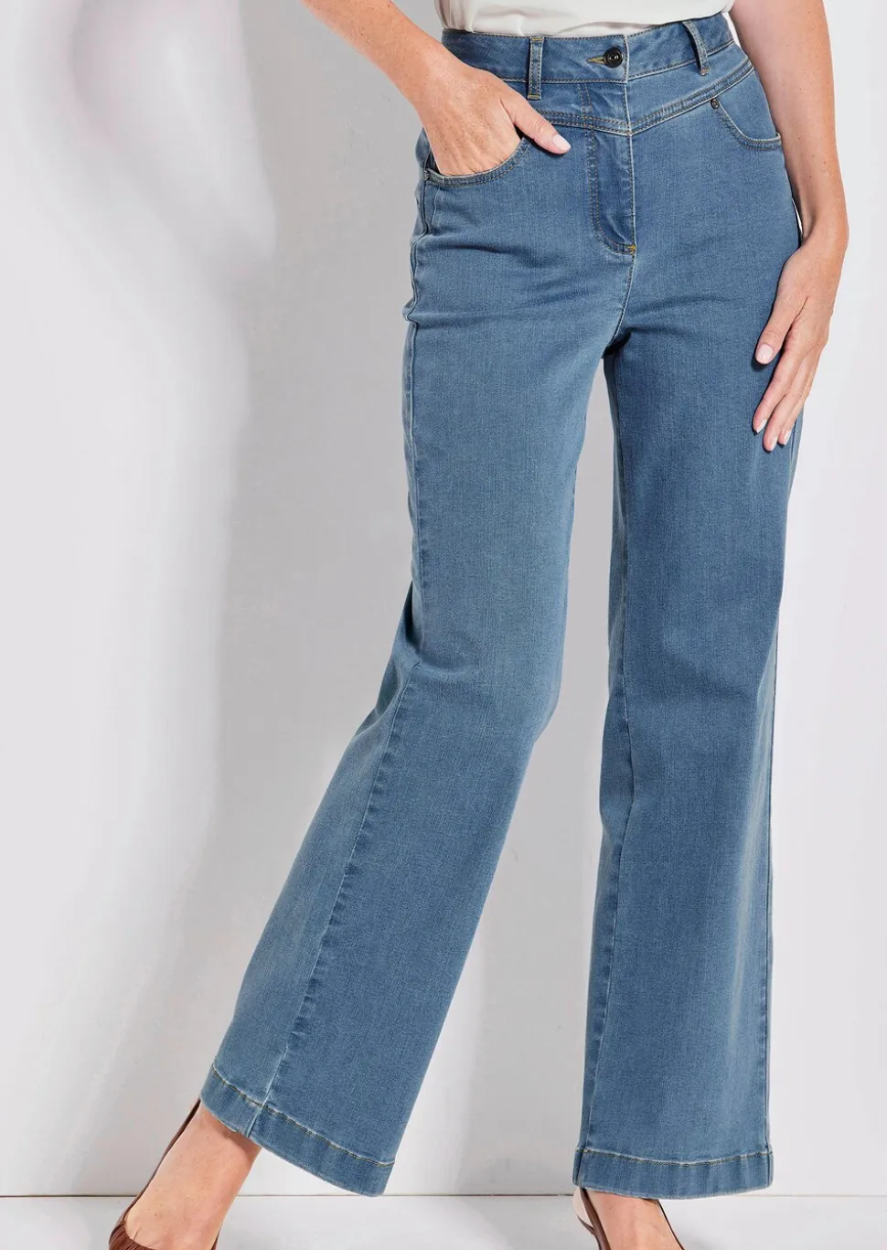 Weite Jeans VERA mit Formbund