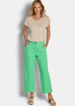Weite Jeans VERA mit streckender Biese