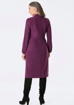 Wickelkleid mit Hemdkragen