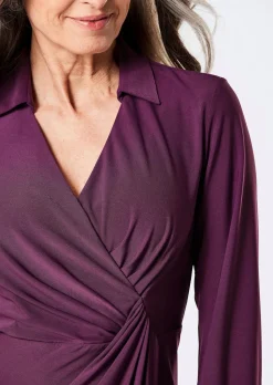 Wickelkleid mit Hemdkragen