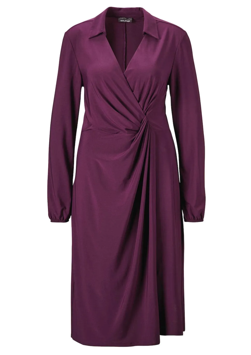 Wickelkleid mit Hemdkragen