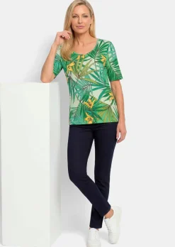 Wohlfühlshirt mit tropischem Dessin
