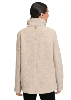 Wolljacke in flauschiger Teddy-Optik