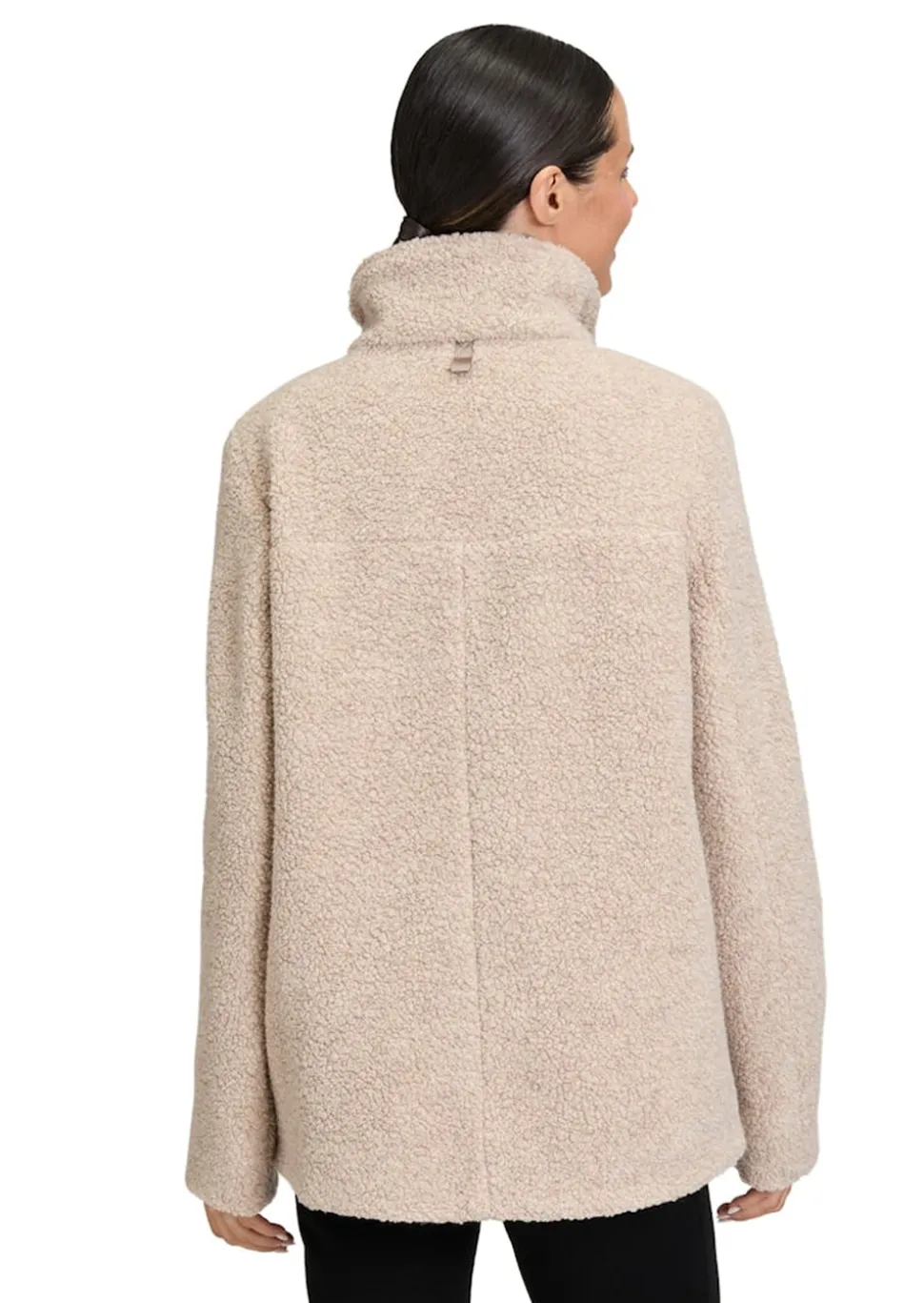 Wolljacke in flauschiger Teddy-Optik