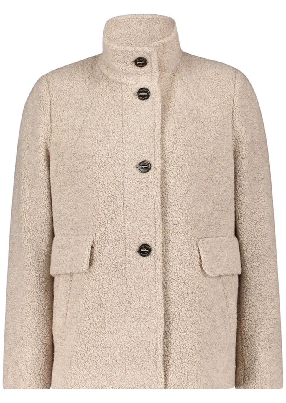 Wolljacke in flauschiger Teddy-Optik