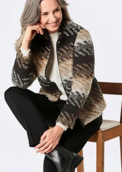 Wolljacke mit Jacquardmuster