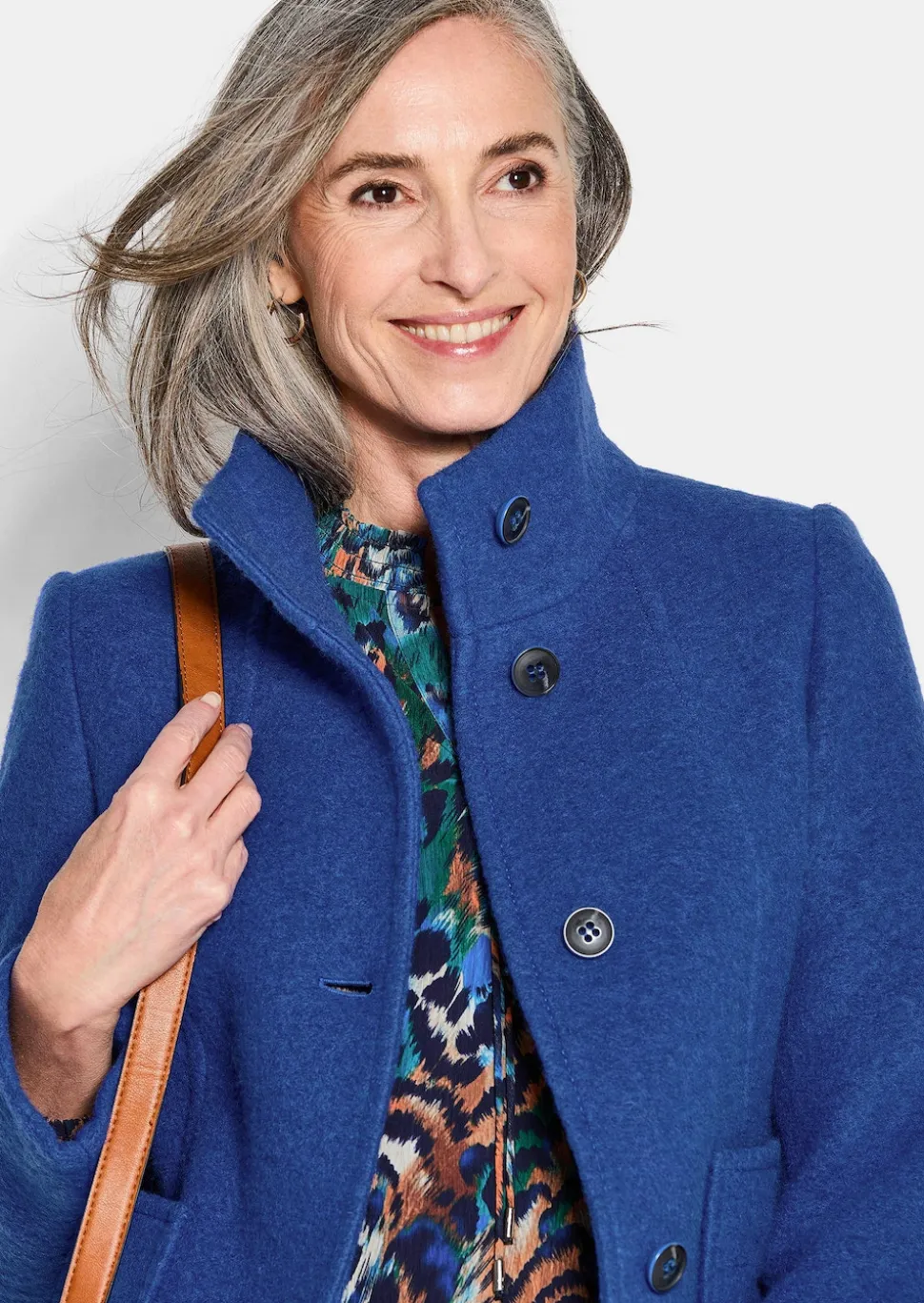 Wollmix Jacke mit Stehkragen