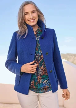 Wollmix Jacke mit Stehkragen