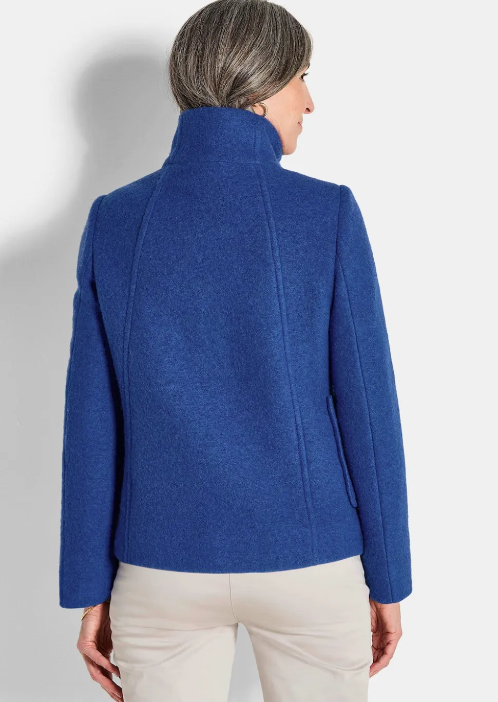 Wollmix Jacke mit Stehkragen