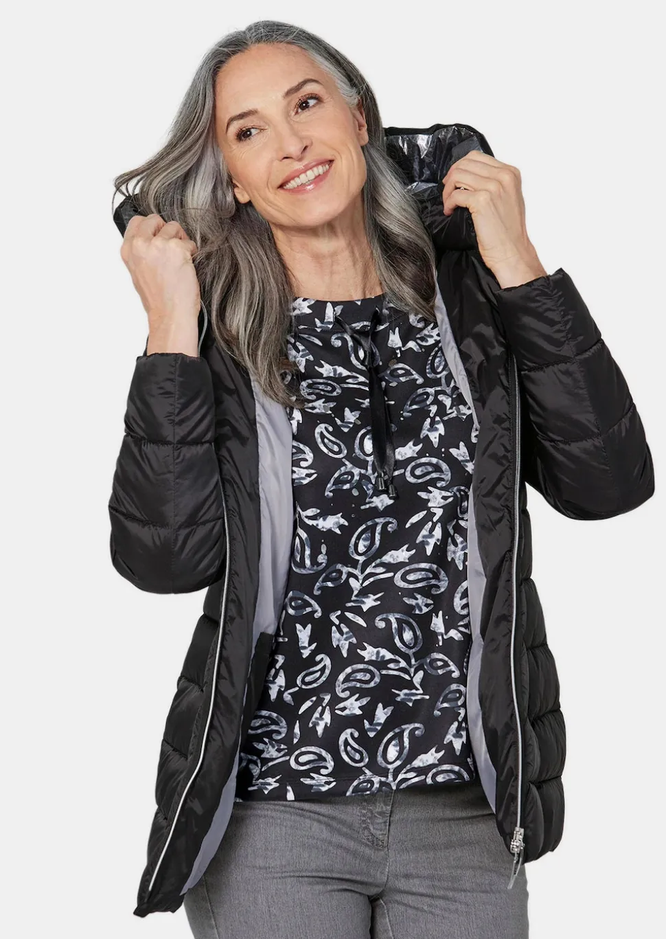 Wärmende Steppjacke mit dezentem Schimmer