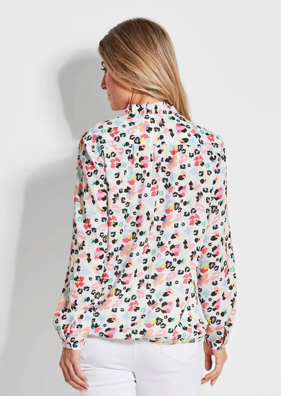 Zeitlose Bluse mit einzigartigem Druck