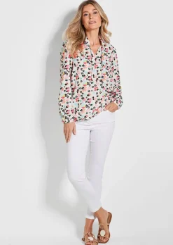 Zeitlose Bluse mit einzigartigem Druck