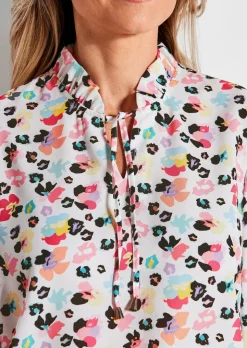 Zeitlose Bluse mit einzigartigem Druck